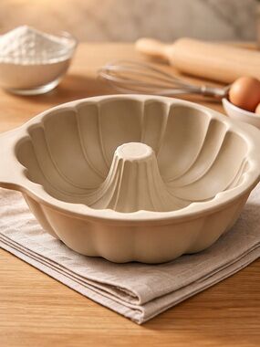 Pampered Chef Family Heritage Stoneware Fluted Pan.
